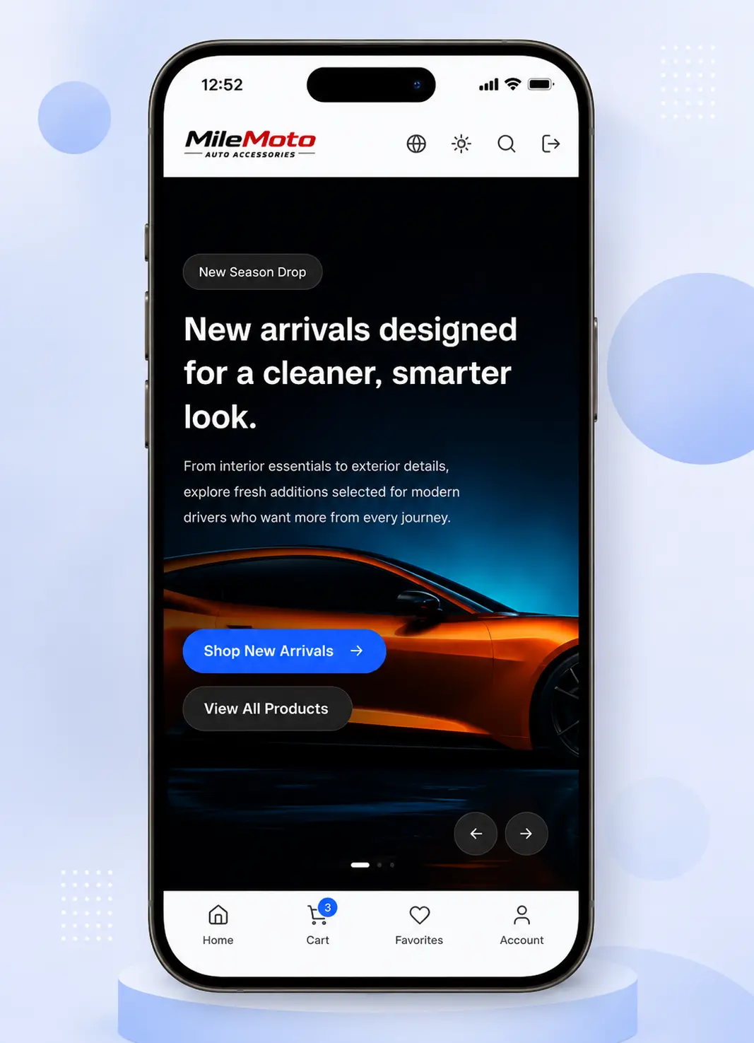 MileMoto mobile app preview